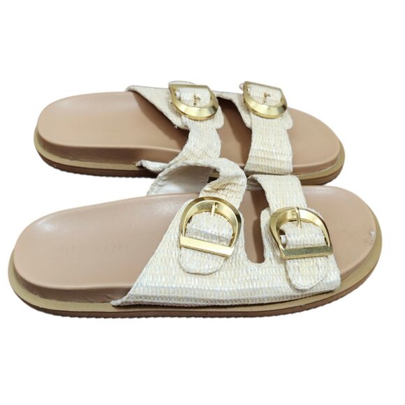 Billini Tayo Raffia Buckle Slide Sandals Natural Size 10 New Without Box - Picture 6 of 11